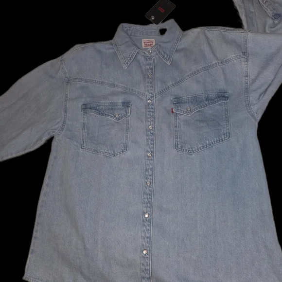 Levi's Dorsey Xl Western Denim Shirt - Picture 8 of 9
